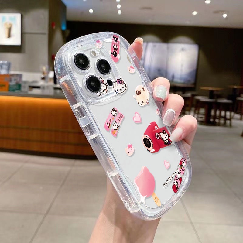✅Ốp Điện Thoại Dẻo Trong Suốt Họa Tiết Băng Cá Nhân / Mèo Dễ Thương Chống Sốc Cho iPhone14 xr / 12 / 13promax7 11xs8p