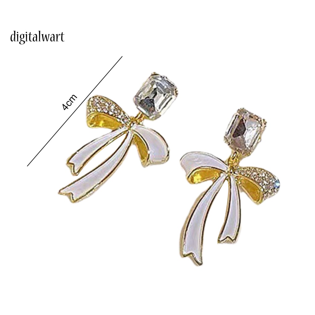 Kỹ Thuật Số| 1 Đôi Bông Tai Hình Học Đính Đá Lấp Lánh Thời Trang Dành Cho Nữ