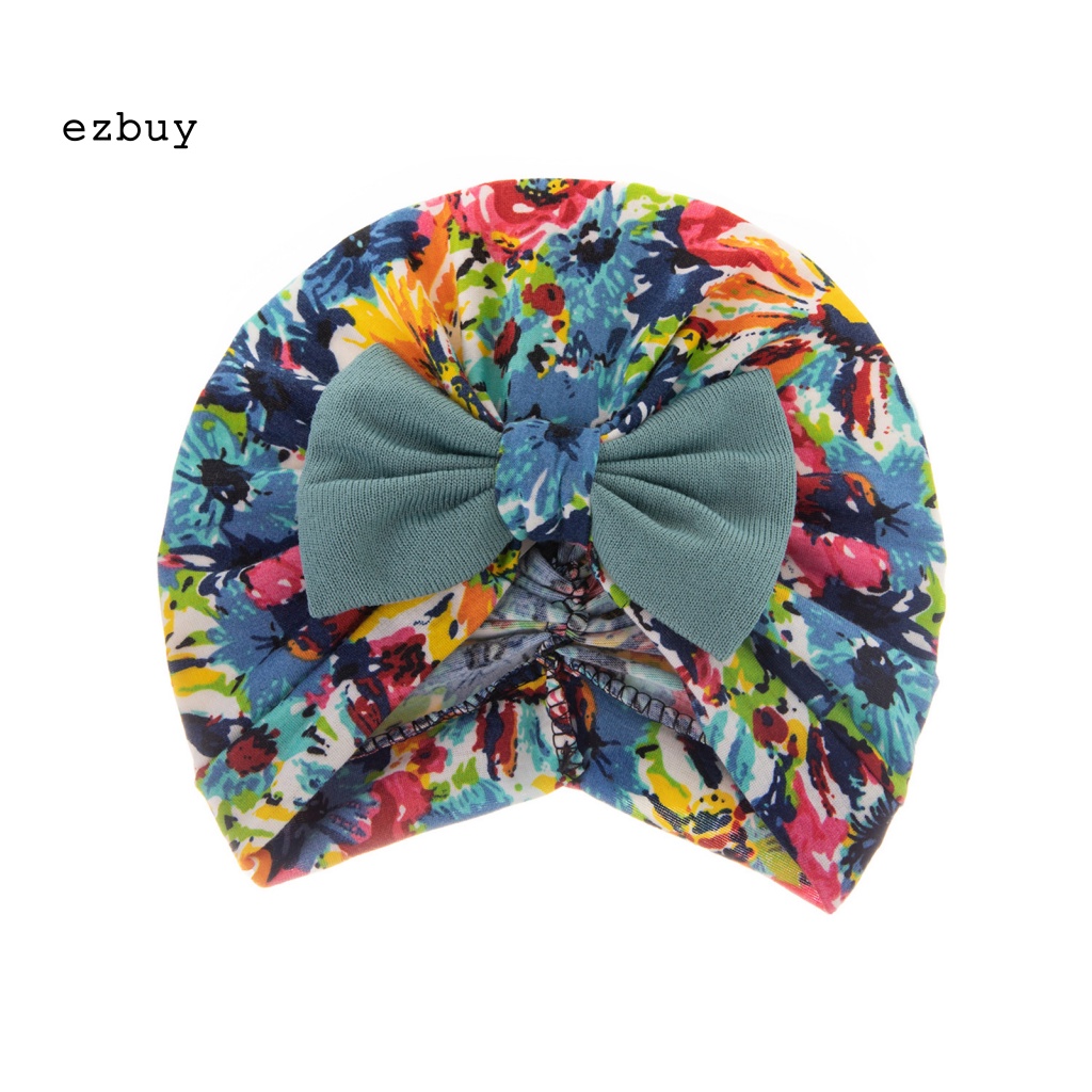 Mũ Turban Thắt Nơ In Họa Tiết Hoa Thân Thiện Với Da Thích Hợp Đi Tiệc Cho Bé