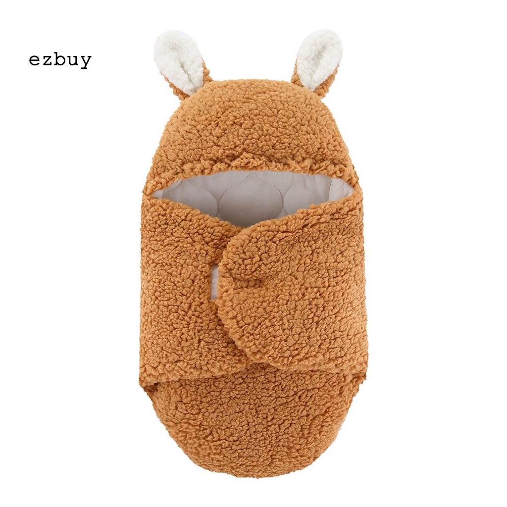 Chăn Quấn Em Bé Chất Liệu Cotton Siêu Mềm Chống Gió Kèm Nón Hoạt Hình Dễ Thương