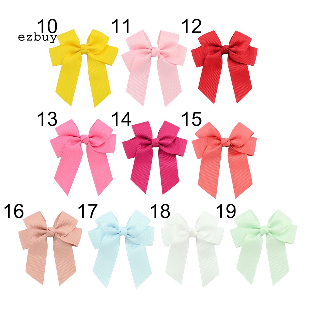 Kẹp Tóc Hình Nơ Lớn Màu Trơn Dễ Thương Dành Cho Bé Gái