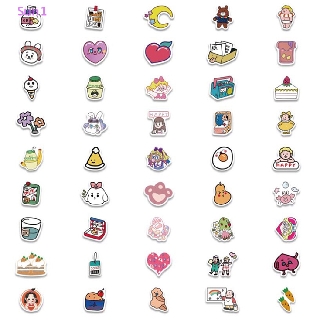 Set 1 > 90 Sticker Họa Tiết Hoạt Hình Dễ Thương Bắt Mắt