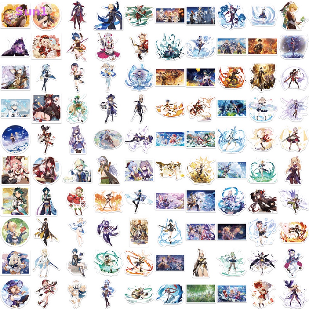 Set 1: 100 Sticker Hoạt Hình Chống Thấm Nước Cho Bé