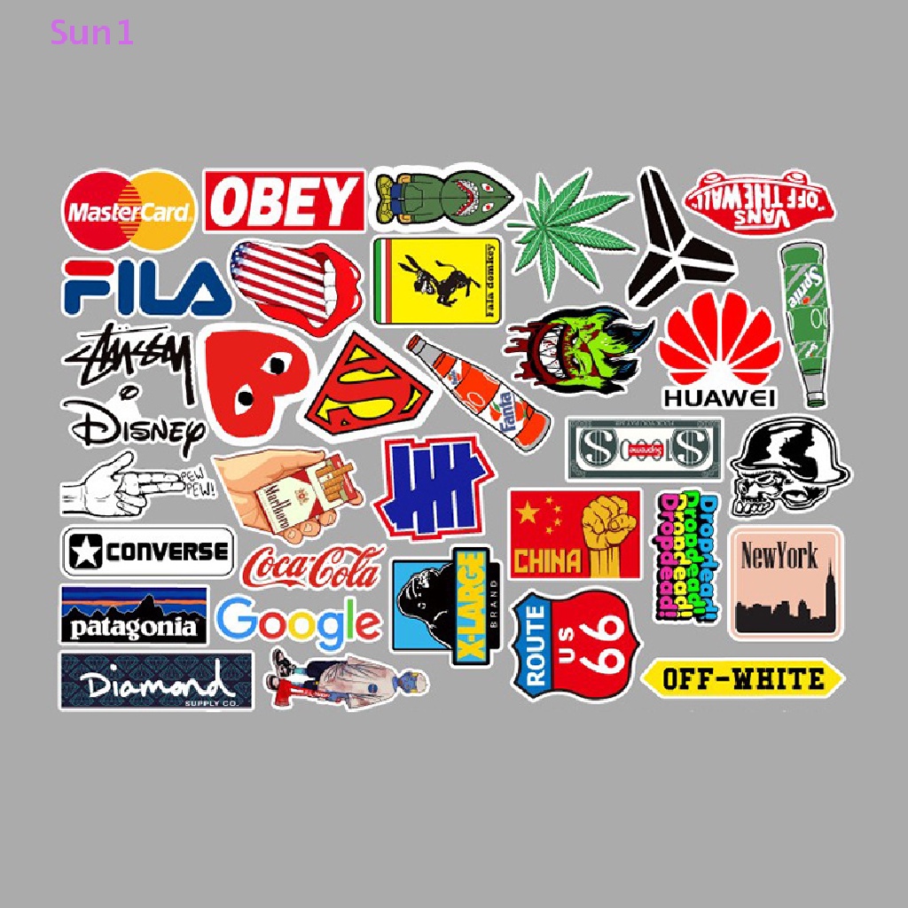 Set 1: 100 Nhãn Dán Graffiti Thời Trang Cổ Điển Trang Trí Xe Hơi / Laptop / Ván Trượt