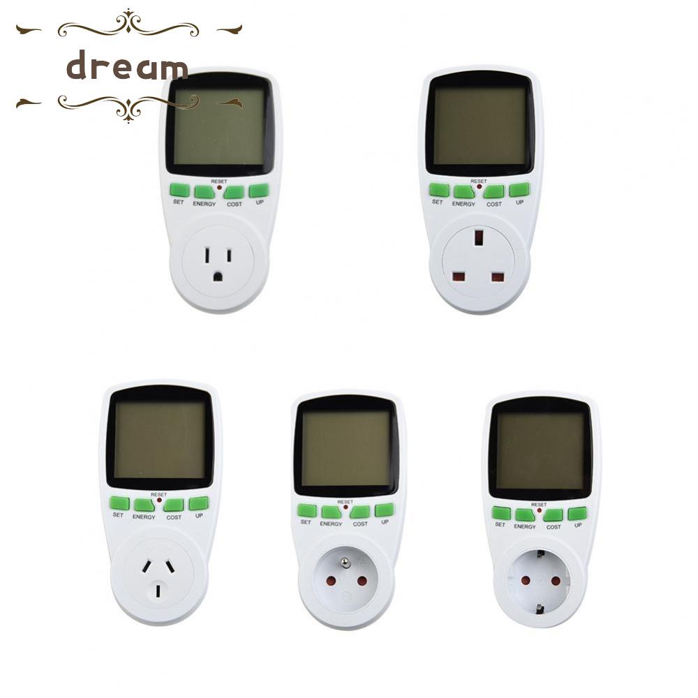 【DREAMLIFE】1 * Energy Consumption Energy Costs Measuring Device Electricity Meter UK Socket