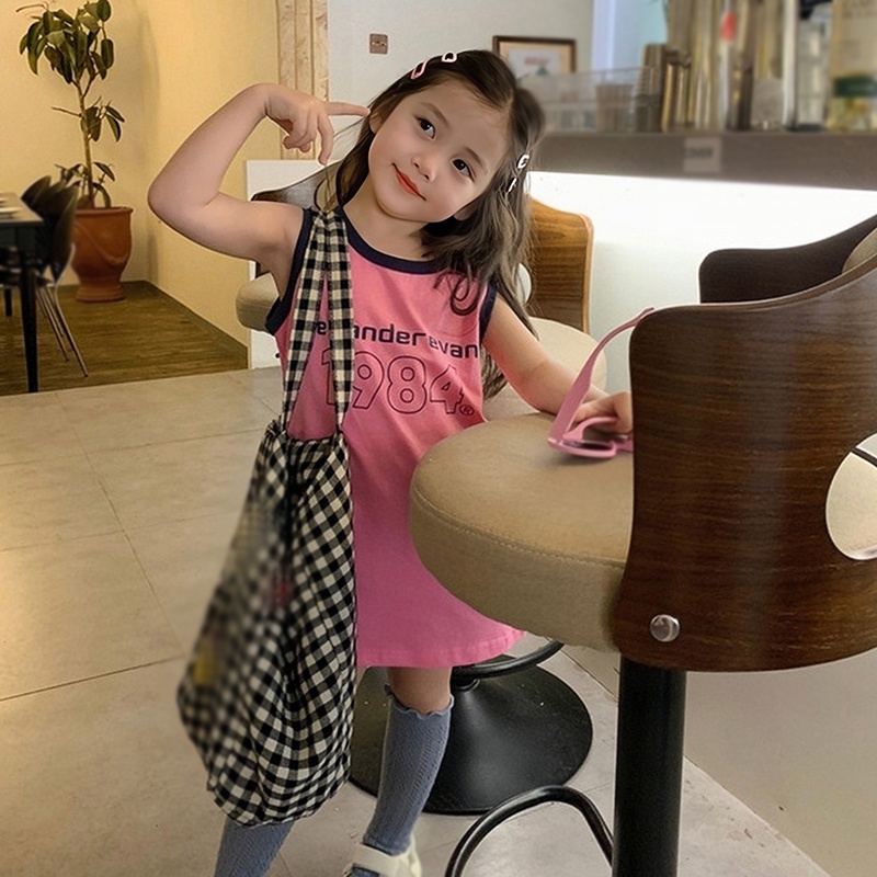 Khung Treo Đồ Dùng Em Bé Tiện Dụng Chất Lượng Cao❤Đầm Không Tay In Chữ Phong Cách Hàn Quốc Dễ Thương Thời Trang Mùa Hè Dành Cho Bé Gái 3-8 Tuổi