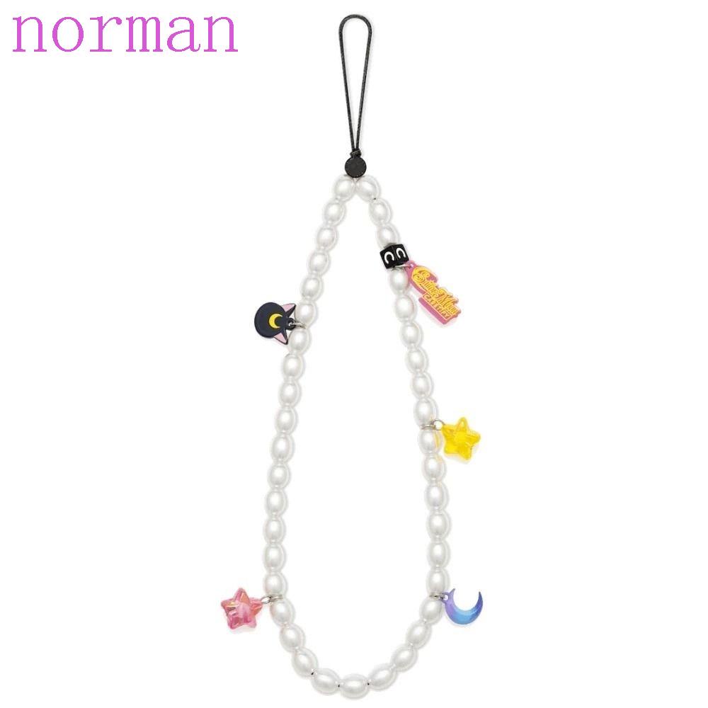 Dây Chuỗi Hạt Acrylic Hình Thủy Thủ Mặt Trăng Chống Thất Lạc Trang Sức Cho Điện Thoại