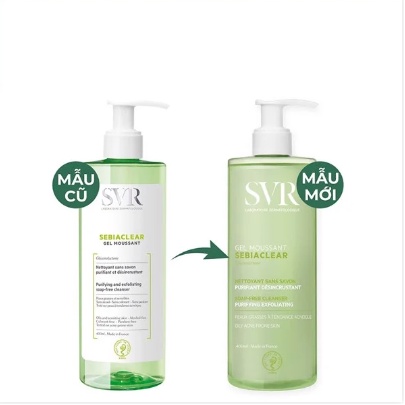 Sữa Rửa Mặt SVR Gel Moussant Cho Da Dầu Mụn & Da Nhạy Cảm 55ml, 200ml, 400ml