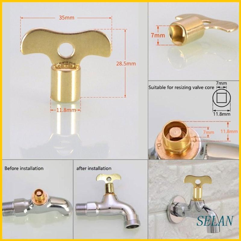 Chìa Khóa Van Nước Bằng Đồng Thau Hình Vuông 7mm