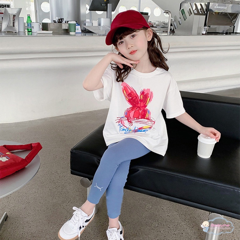 Áo Thun Tay Ngắn Thoải Mái Chất Lượng Cao Dễ Thương Cho Bé Gái