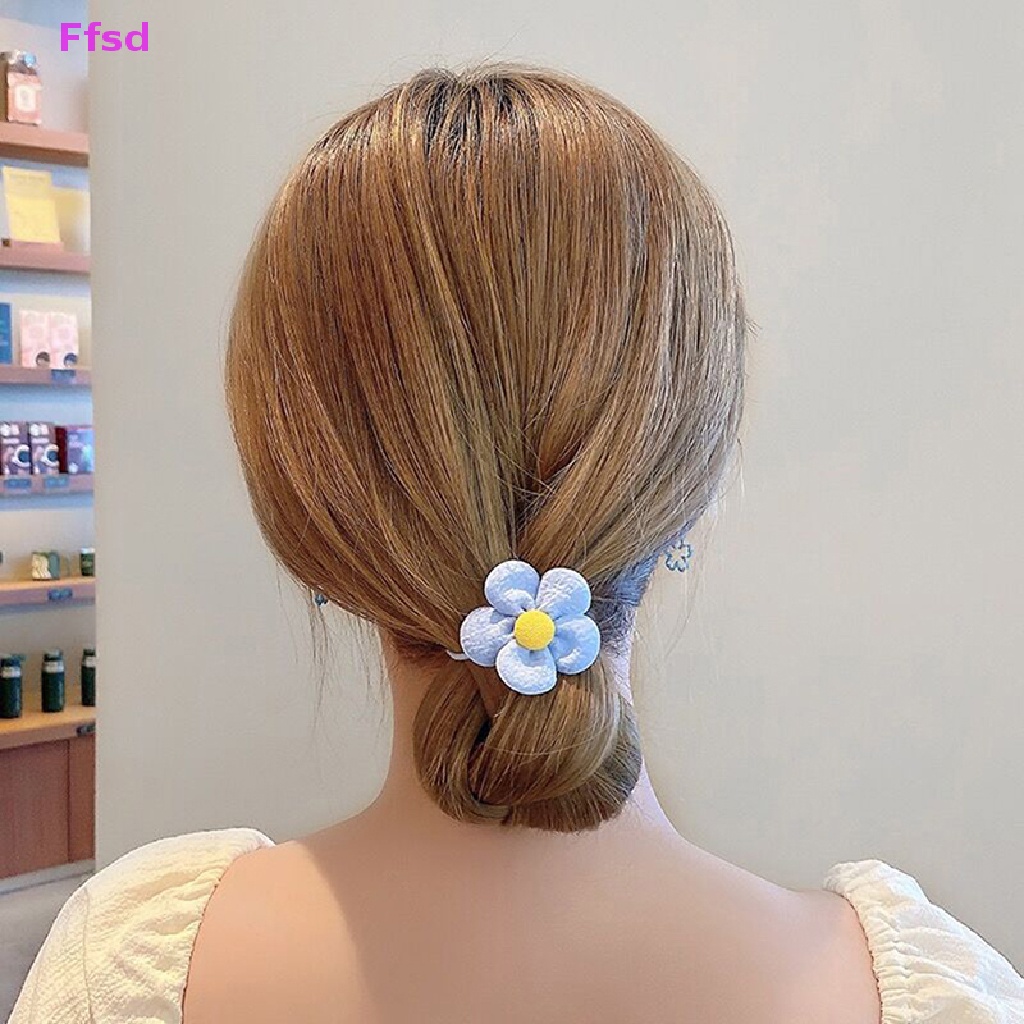 Dây Cột Tóc Co Giãn Họa Tiết Hoa Hoạt Hình Màu Kẹo Ngọt Cho Bé Gái