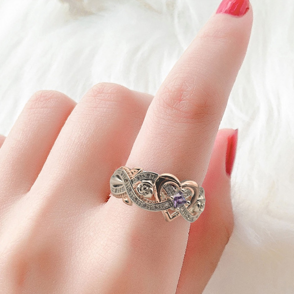 Nhẫn Mạ Điện Đính Đá Zircon Hình Học Dễ Phối Đồ Thời Trang Cho Nữ