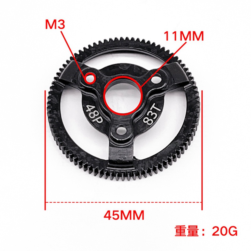 Bánh Răng Spur 48P Bằng Thép Cứng Kèm Pinion Cho Traxxas Slash 2WD Bandit