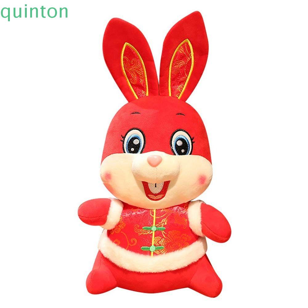 Thỏ Nhồi Bông Mềm Mại Phong Cách Trung Hoa Trang Trí Nhà Cửa