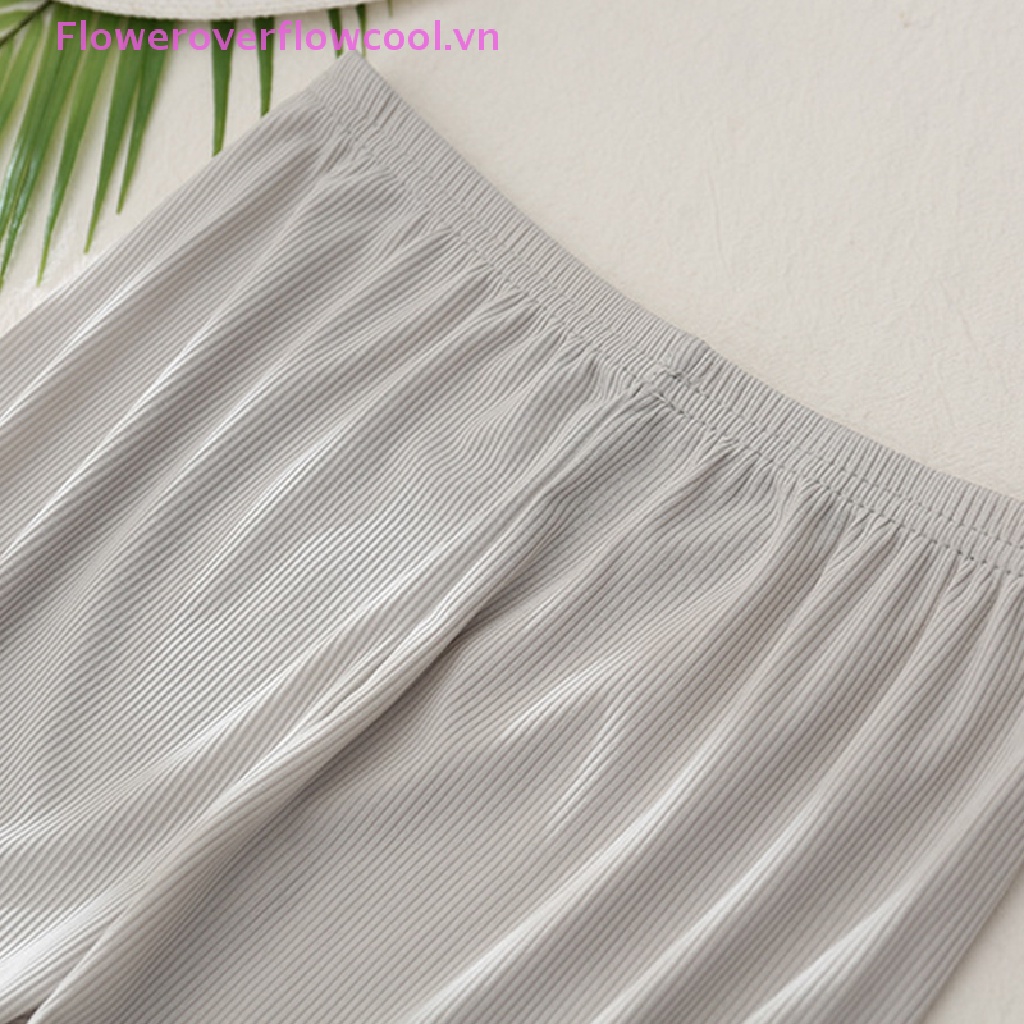 1 Quần Short Mặc Ngủ Phối Ren Lưng Cao Không Đường May Thời Trang Mùa Hè Cho Nữ