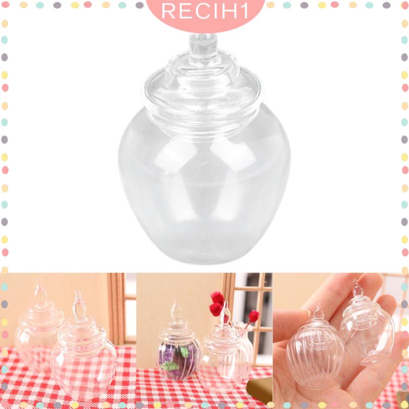 Hũ Thủy Tinh Đựng Kẹo / Thức Ăn Vặt Thu Nhỏ 1: 12 Trang Trí Nhà Búp Bê 1: 12