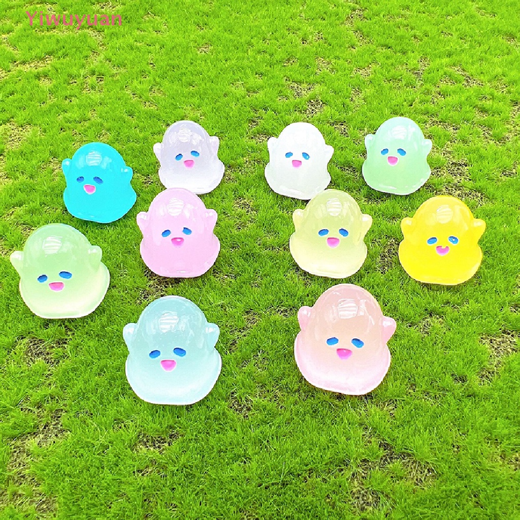 Bộ 2 Mô Hình Ma Dạ Quang Mini Bằng Nhựa Resin Trang Trí Mới