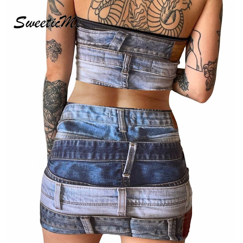 Bộ Áo Croptop Dáng Ôm In Họa Tiết Cổ Điển Thời Trang 2023 Cho Nữ