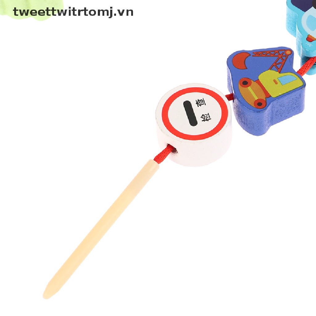 Set 12 / 16 / 23 / 25 Đồ Chơi Xỏ Dây Hạt DIY Hình Động Vật / Trái Cây Dành Cho Trẻ Em