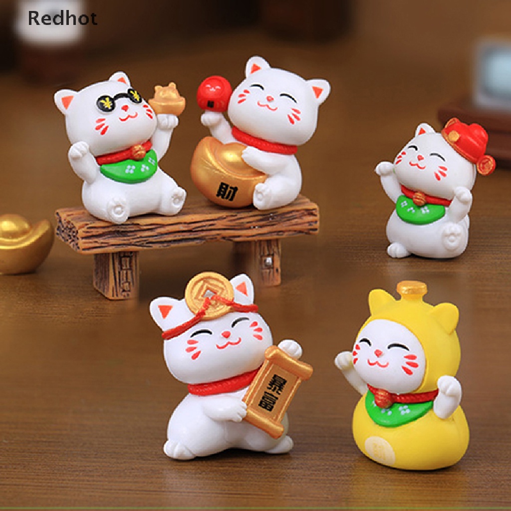 1 Chú Mèo May Mắn Bằng Nhựa Dễ Thương