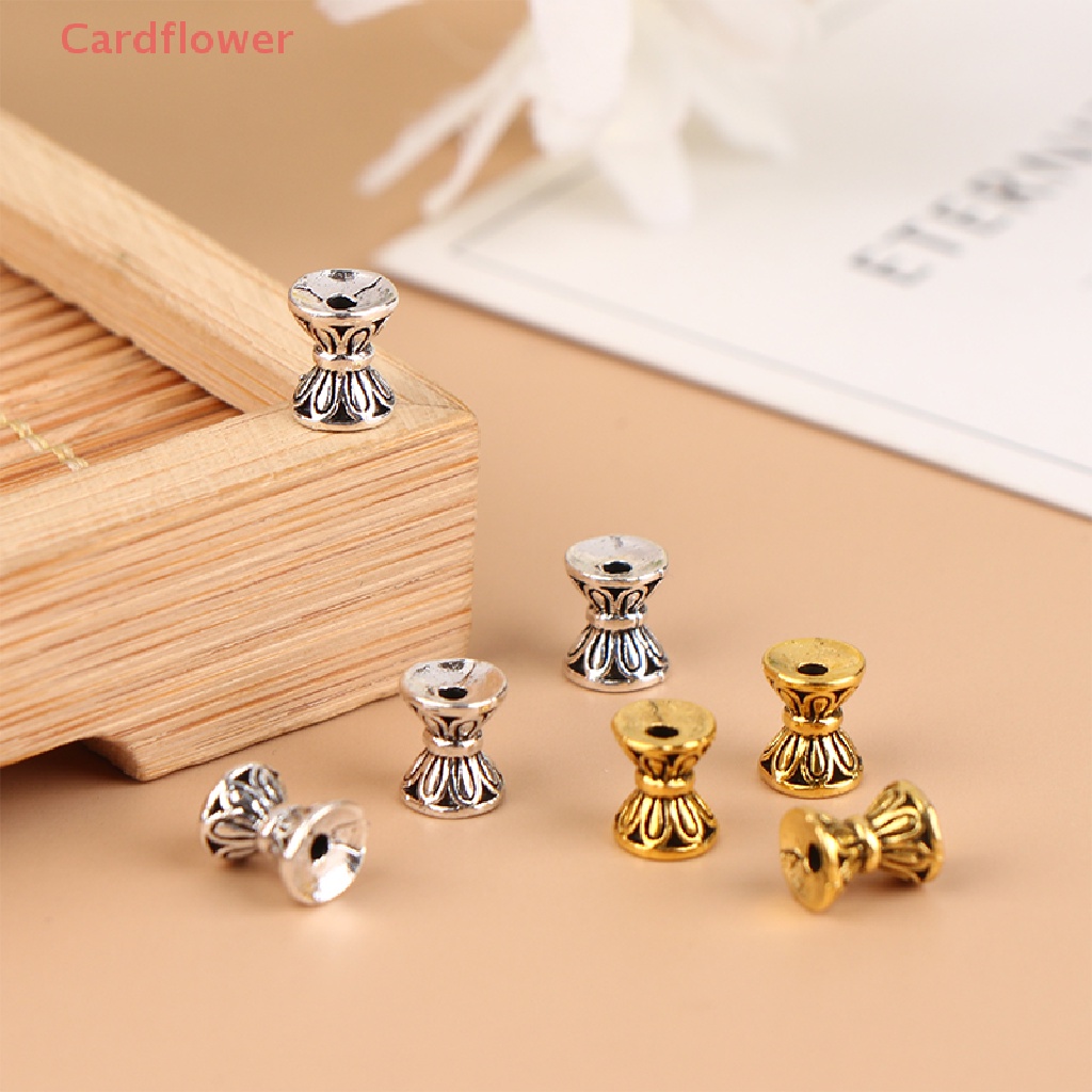 Bộ 10 Hạt Xâu Chuỗi Làm Trang Sức Hình Hoa Sen Hai Mặt 6x5.5mm