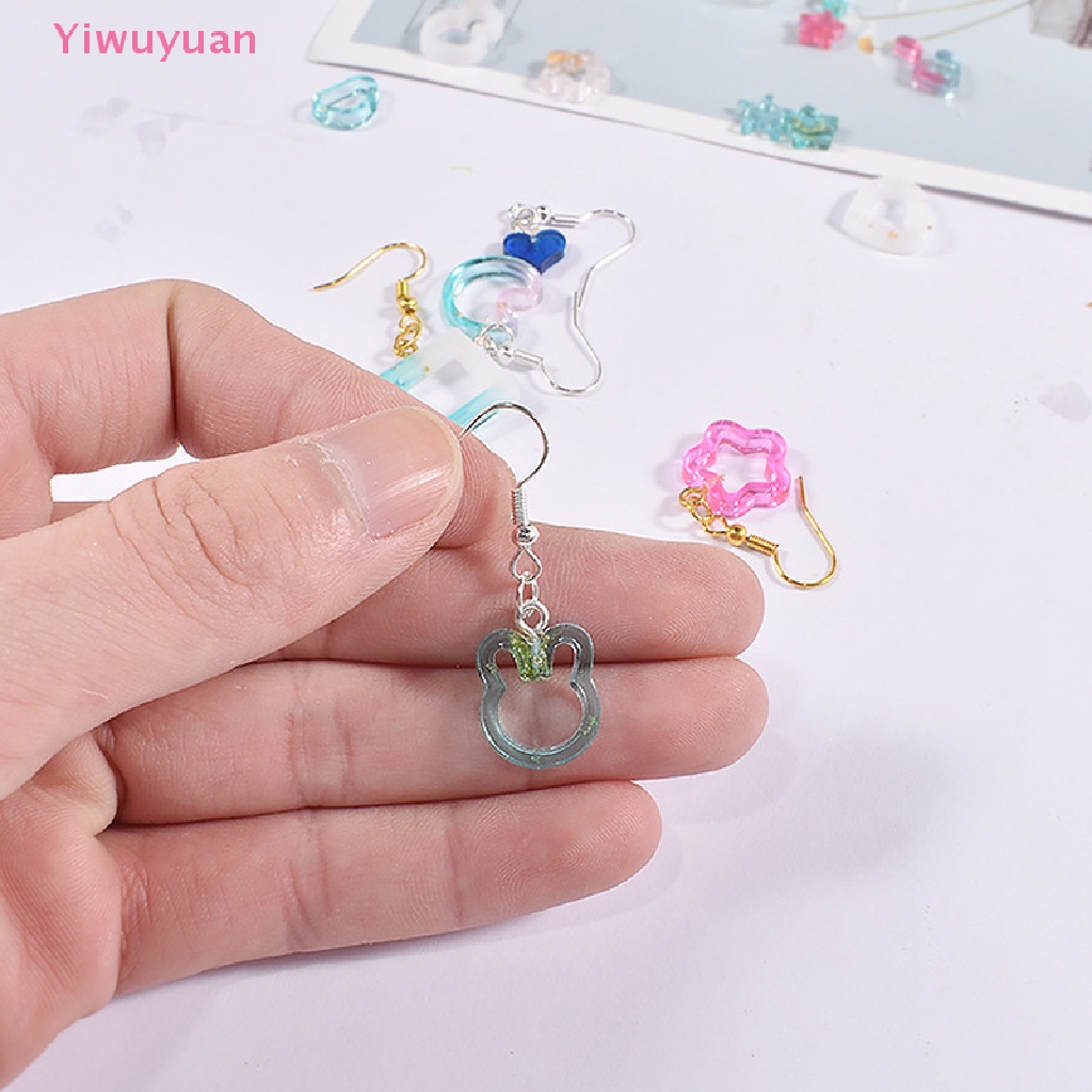 < Yiwuyuan > Khuôn Silicon Làm Mặt Dây Chuyền / Bông Tai DIY Hình Mặt Trăng / Ngôi Sao / Đầu Thỏ / Lắc Đầu