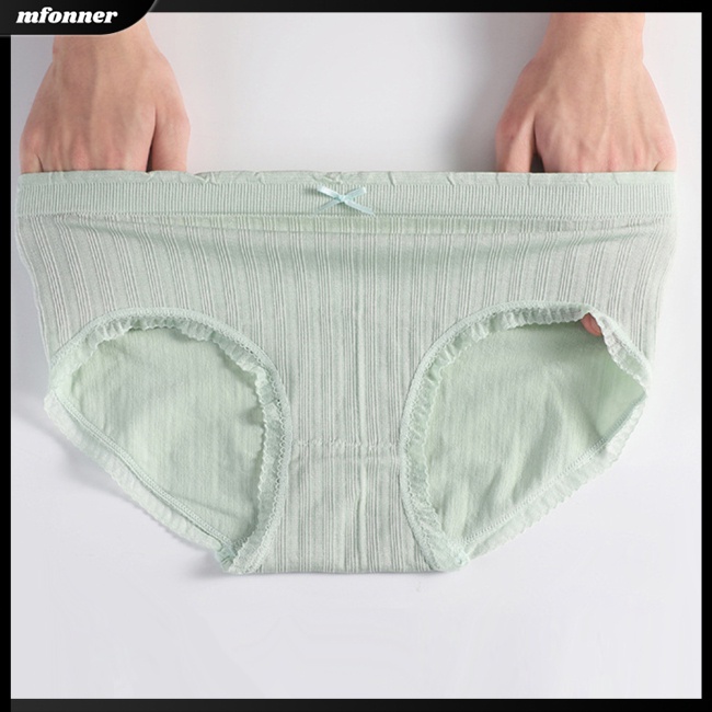 Set 4 Quần Lót Cotton Không Đường May Màu Sắc Thời Trang Cho Nữ