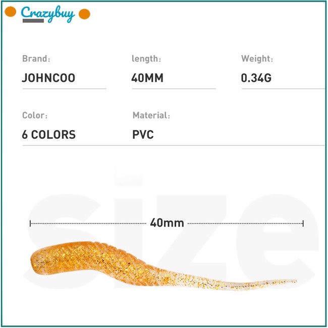 Cr Set 20 Mồi Giả Câu Cá Bằng Nhựa Mềm 4cm 0.34g