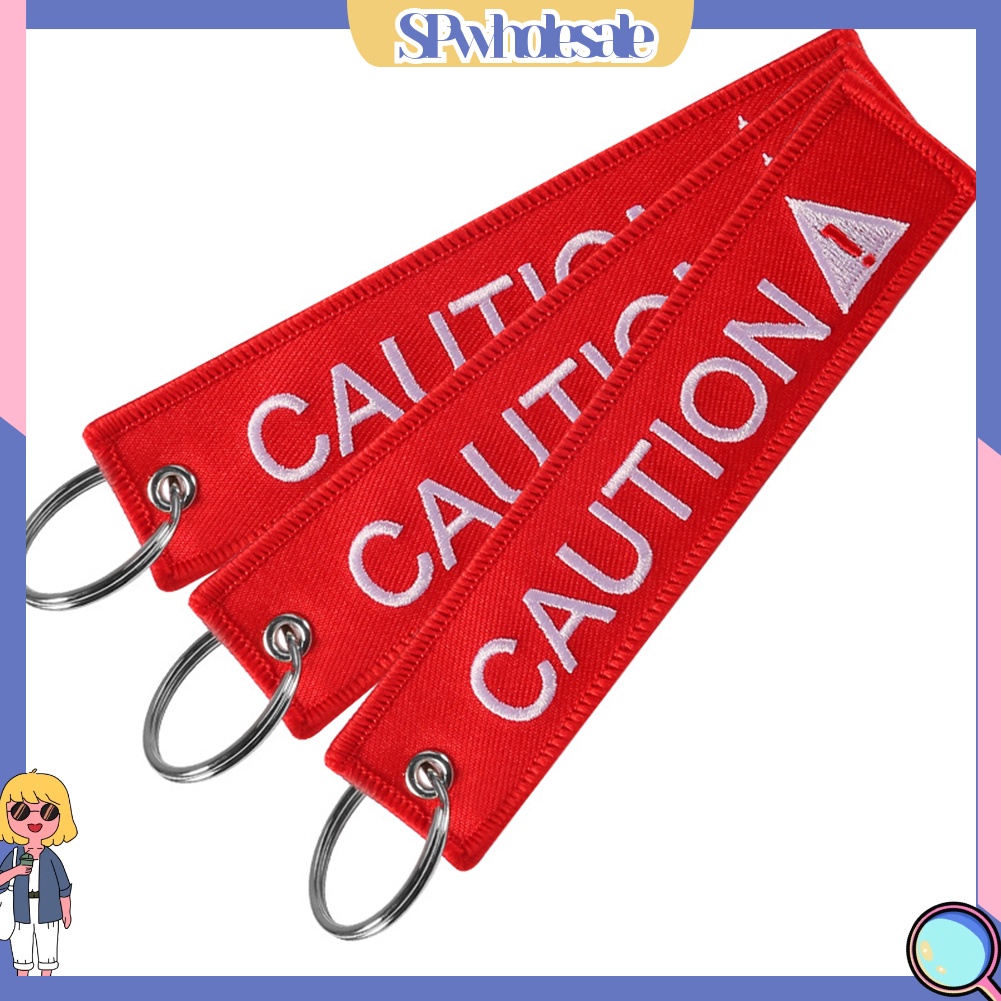 <SPwholesale> Móc Khóa Thêu Chữ SPwholesale > CAUTION Divir