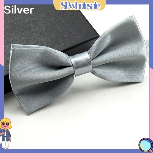 &lt;SPwholesale&gt; Cà Vạt Nơ Màu Trơn Cổ Điển Có Thể Điều Chỉnh Kích Cỡ Cho Nam