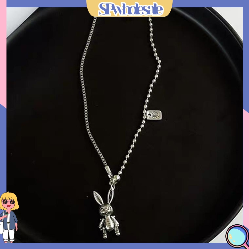 &lt;SPwholesale&gt; Vòng cổ Hợp Kim Mặt Hình Thỏ Phong Cách Hip Hop Cho Nữ