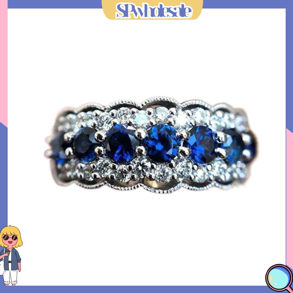 <SPwholesale> Nhẫn Đính Hôn Hợp Kim Cứng Chống Mòn Thời Trang Quà Tặng Cho Nữ