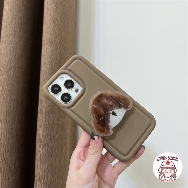 Ốp Điện Thoại TPU Mềm Chống Mồ Hôi In Hình Cún Có Giá Đỡ Cho Iphone 14 Pro Max 11 12 11 Pro Max X XS