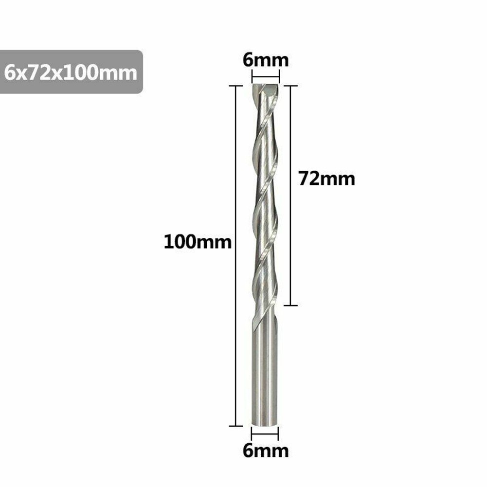 Mũi Phay Xoắn Ốc 6mm 2 Rãnh Cắt Gỗ Chuyên Dụng