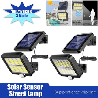 LED Solar Powered Wall Light Outdoor Waterproof PIR Motion Sensor Lighting
