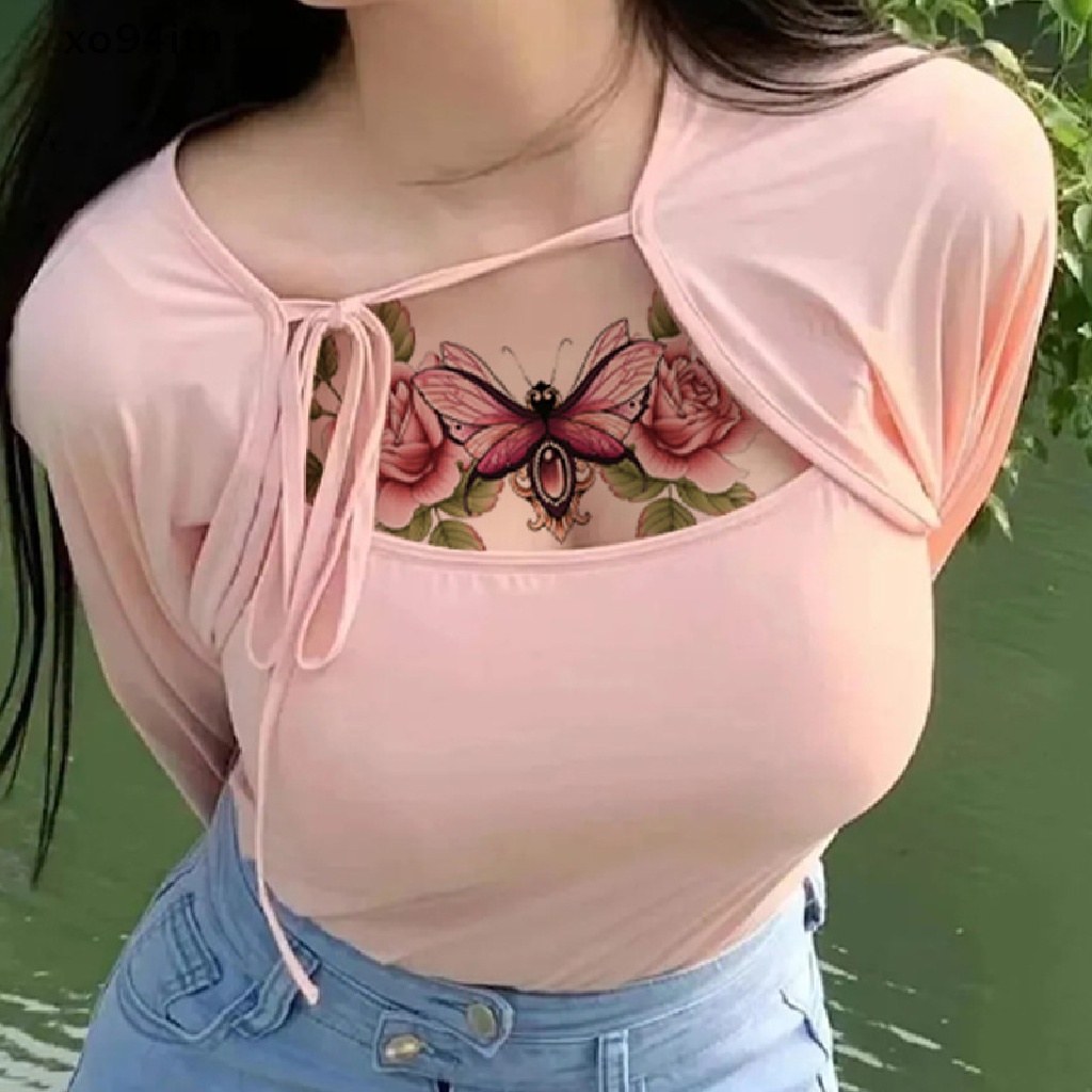 Hình Xăm Dán Tạm Thời Chống Nước Hình Hoa Quyến Rũ Cho Nữ