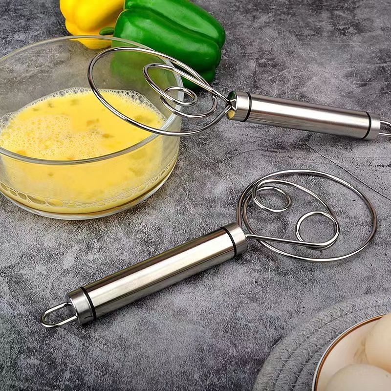 Dụng Cụ Đánh Khuấy Bột Làm Bánh Bằng Thép Không Gỉ Hai Cuộn