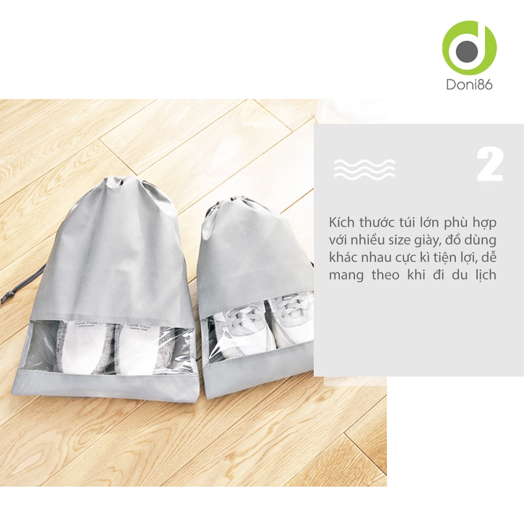 Túi đựng giày kích thước lớn phù hợp nhiều size giày, chống ẩm ướt, chống bụi bẩn - Doni - DOPK352
