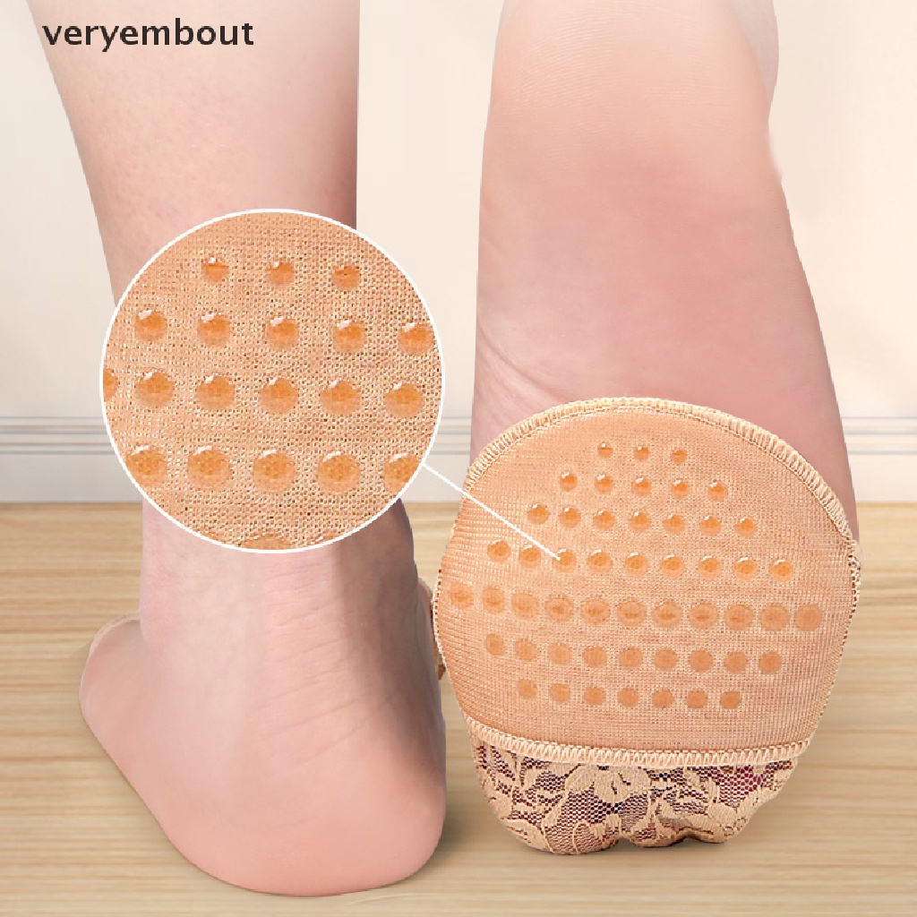 1 Cặp Đệm Lót Giày Cao Gót Phối Ren Giảm Đau Tiện Dụng Cho Nữ