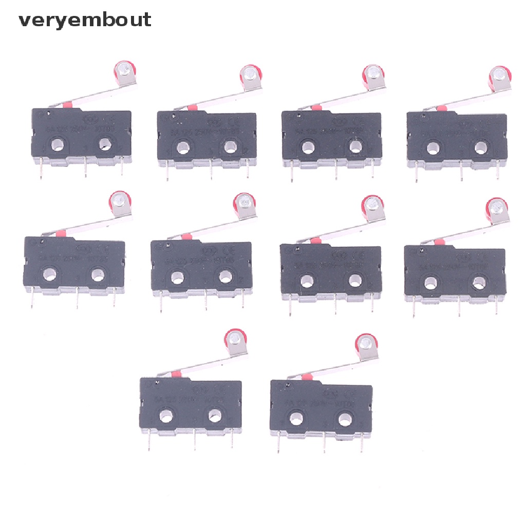 Set 10 Công Tắc Micro KW11-3Z 5A 250V 3 Feet Chuyên Dụng