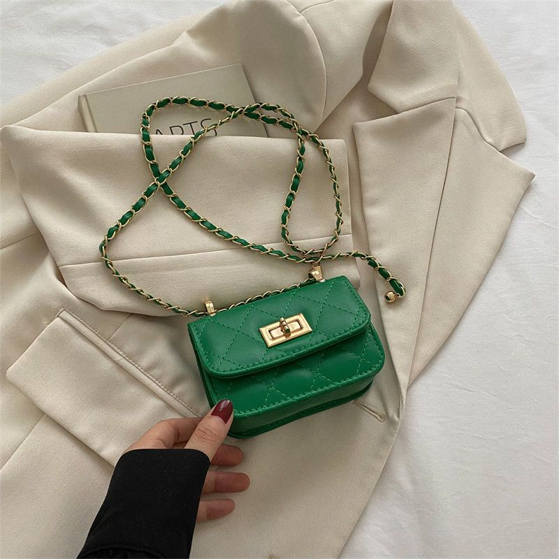 Túi Xách Mini Đính Đá Phối Dây Xích Thời Trang Cao Cấp Cho Nữ