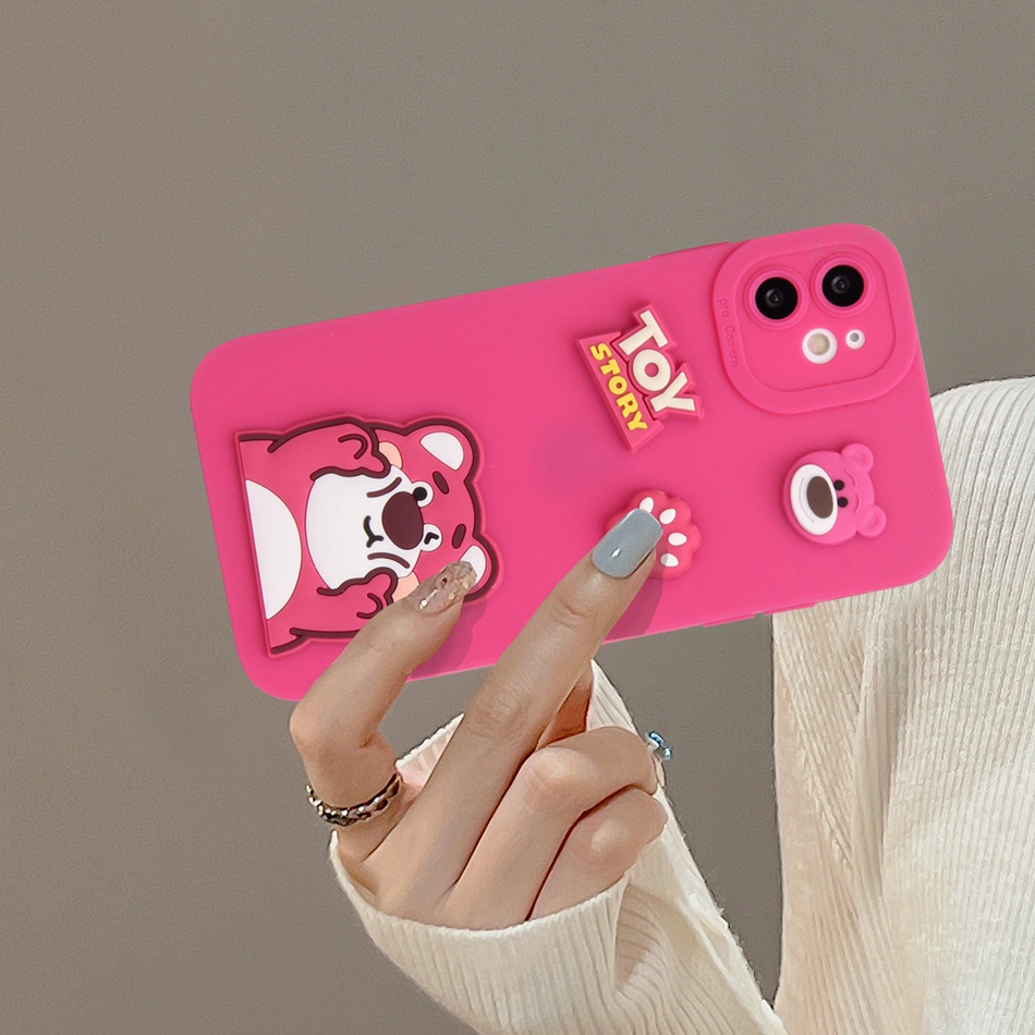Ốp Điện Thoại Silicon Dẻo Hình Gấu 3D iPhone 11 12 13 14 Pro MAX Plus Mini X XR XS MAX 6 S 7 8 Plus SE 2020 11Pro 12pro 13Pro