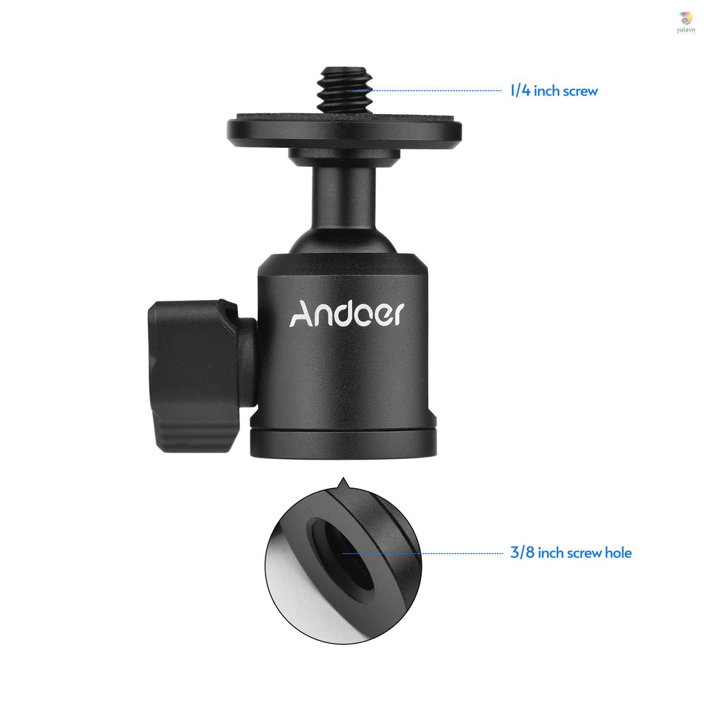 Đầu Nối Ốc Vít 1 / 4 Inch 3 / 8 Inch Chuyên Dụng Cho Chân Máy Ảnh Andoer