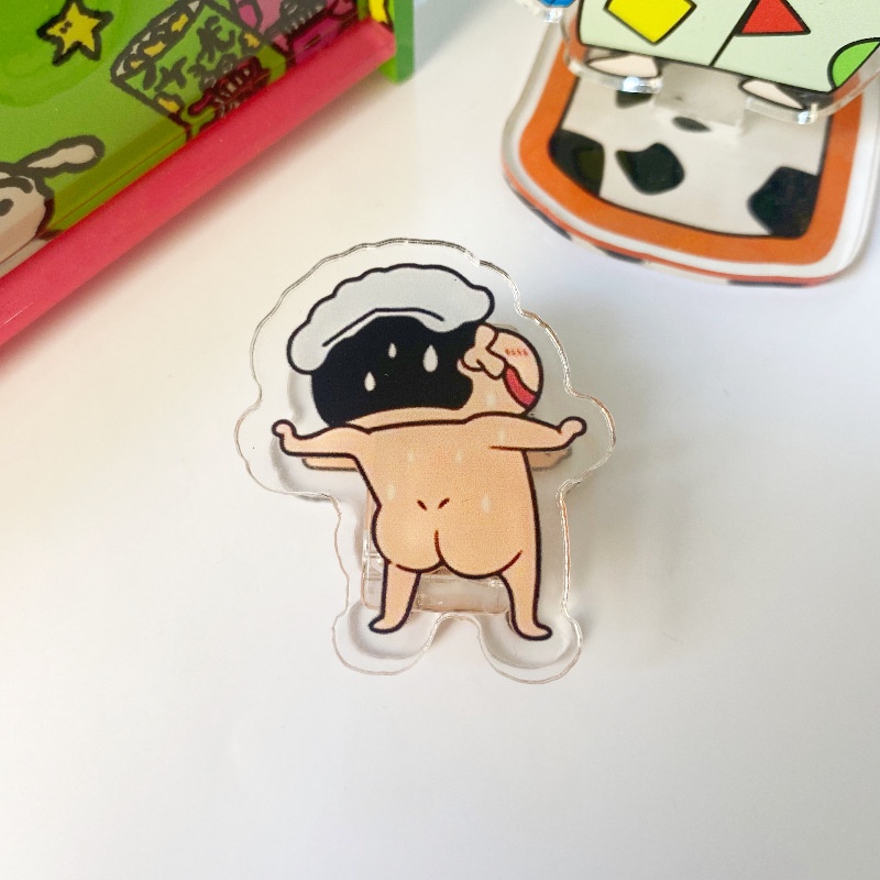 Kẹp Giấy Ghi Chú Bằng Acrylic Hai Mặt Họa Tiết Hoạt Hình Cậu Bé Bút Chì Dễ Thương