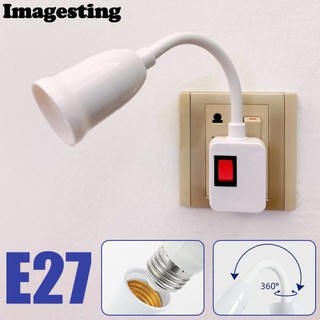 Đuôi đèn vặn lò xo e27 xoáy lò xo 360 độ có phích cắm, công tắc.
