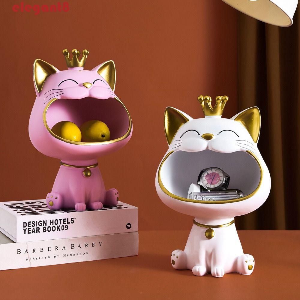 Mô Hình Mèo May Mắn Mini Không Độc Hại Trang Trí Phòng Khách Giá Đỡ