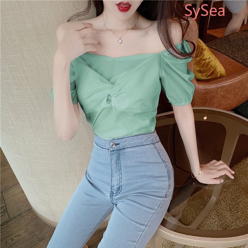 Áo Voan Cổ Vuông Thời Trang Pháp Dành Cho Nữ