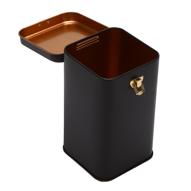 Hộp Thiếc Đựng Trà / Cà Phê / Kẹo Cao Cấp Có Khóa Bằng Thiếc