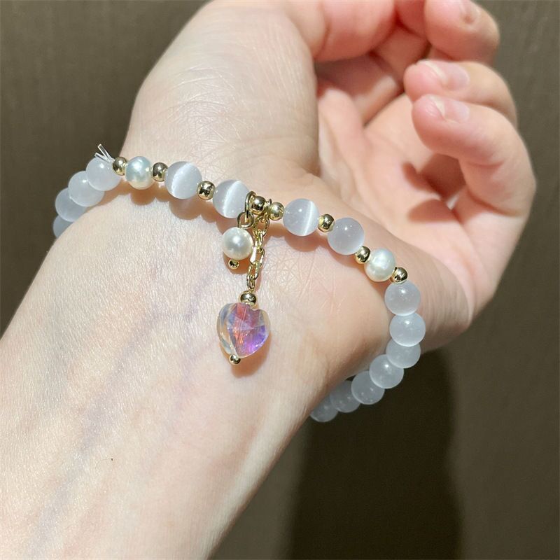 Vòng Tay Đá Opal Cao Cấp Thiết Kế Đơn Giản Sang Trọng Cho Nữ