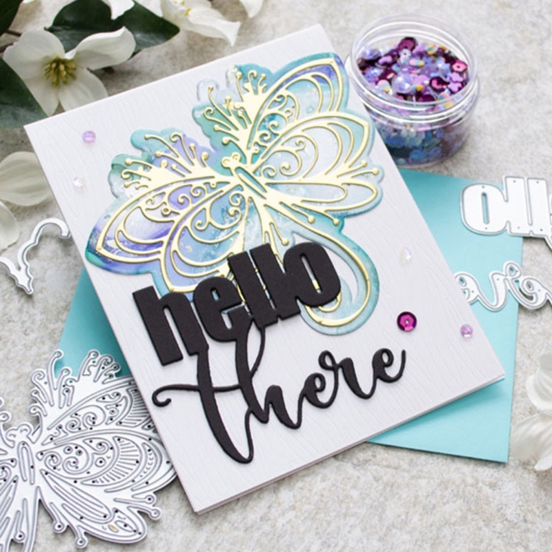 Khuôn Cắt Giấy Kim Loại Trang Trí Hình Bươm Bướm